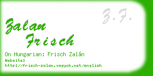 zalan frisch business card